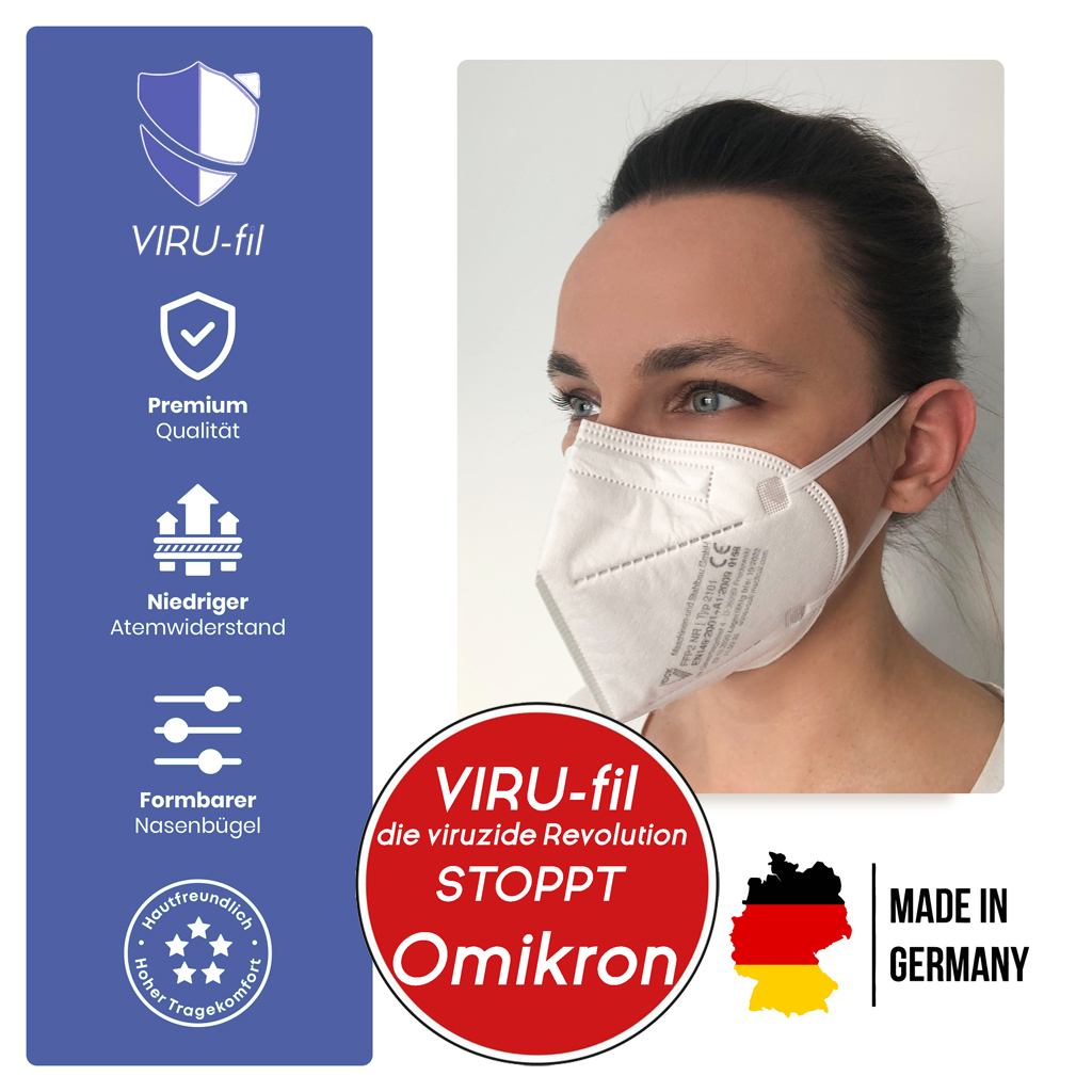 safe-air 21v5 Atemschutzmaske FFP2 Die viruzide Revolution Viru-fil